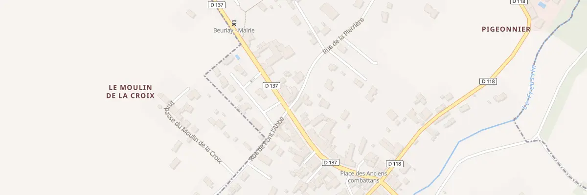 Plan du 1 Rue de la Pierrière à Beurlay