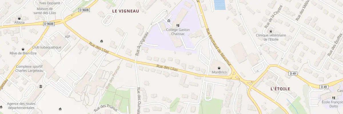 Plan du 15 Rue des lilas à Pouzauges