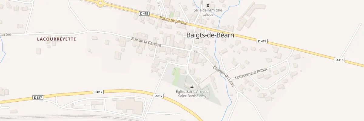 Plan du 25 Rue La Carrere à Baigts-de-Béarn