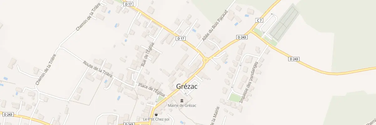 Plan du 33 Rte de Saujon à Grézac