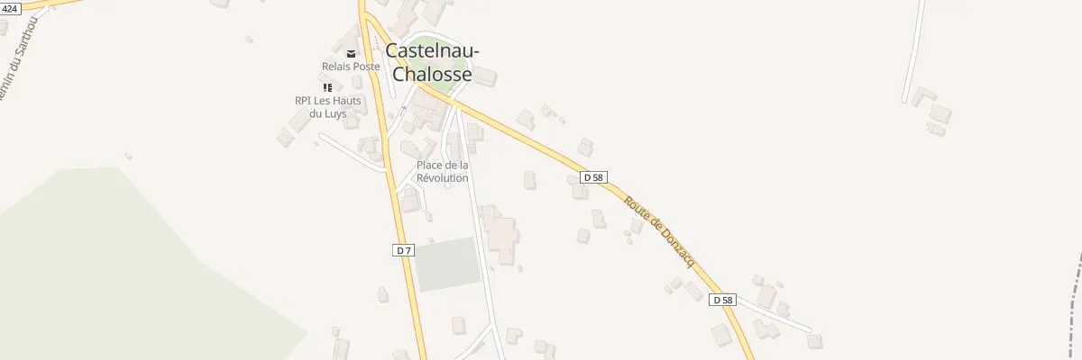 Plan du 116 Rte de Donzacq à Castelnau-Chalosse