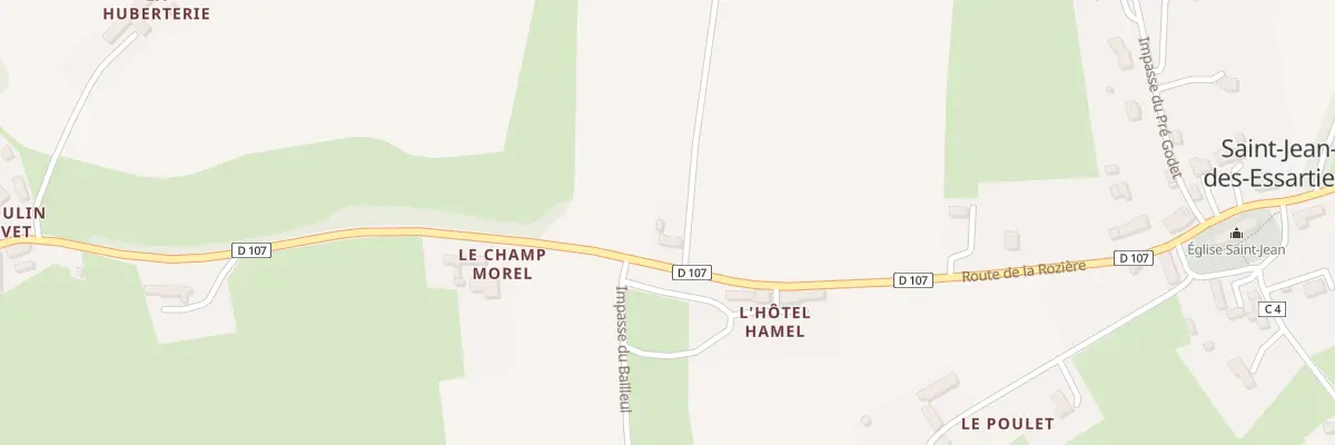 Plan du 1496 Rte de la Roziere - St Jean .. à Val de Drôme