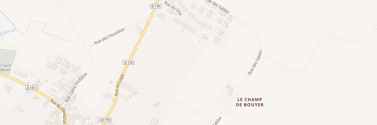 Plan du 12 Rue du Stade à Saint-Romain-de-Benet