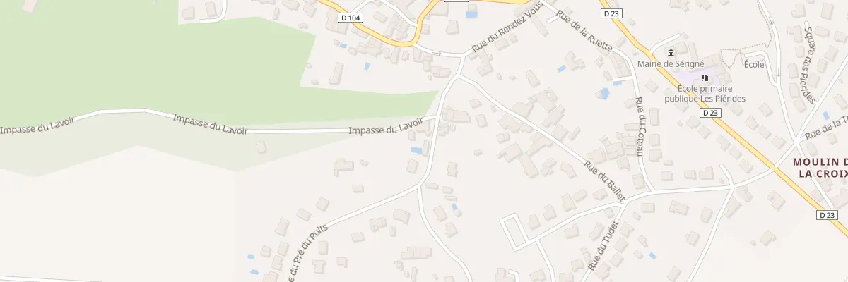 Plan du 10 Rue du pré du puits à Sérigné