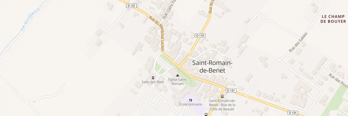 Plan du 34 Rue du Maréchal Leclerc à Saint-Romain-de-Benet