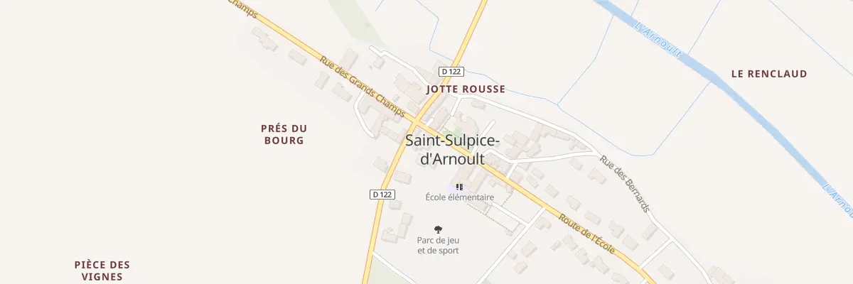 Plan du 1 Rte de l’Ecole à Saint-Sulpice-d’Arnoult
