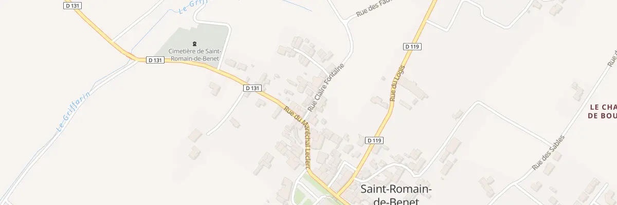Plan du 3 Rue Claire Fontaine à Saint-Romain-de-Benet