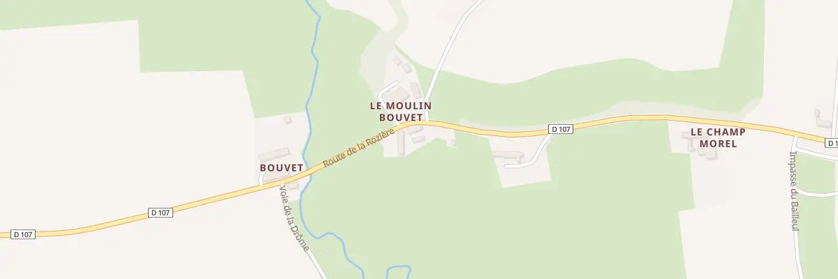 Plan du 1977 Rte de la Roziere - St Jean .. à Val de Drôme