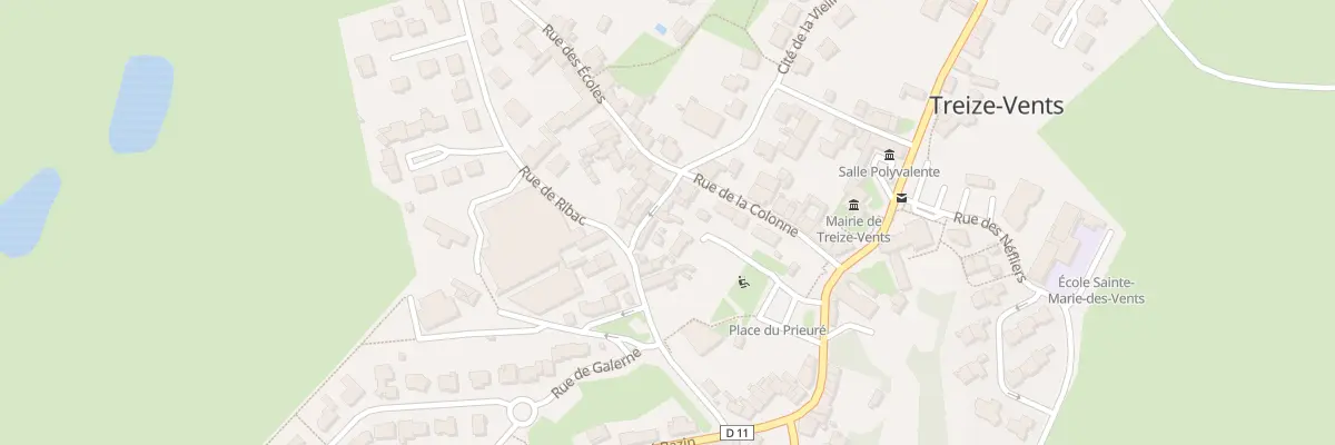 Plan du 3 Rue de la poste à Treize-Vents