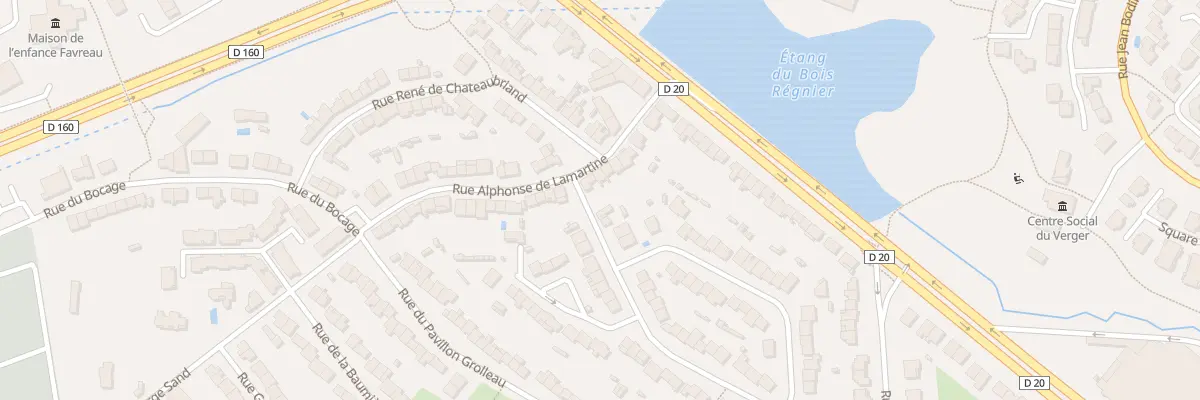 Plan du 13 Rue Alphonse de Lamartine à Cholet