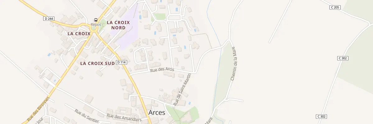 Plan du 7 Rue des Arcis à Arces