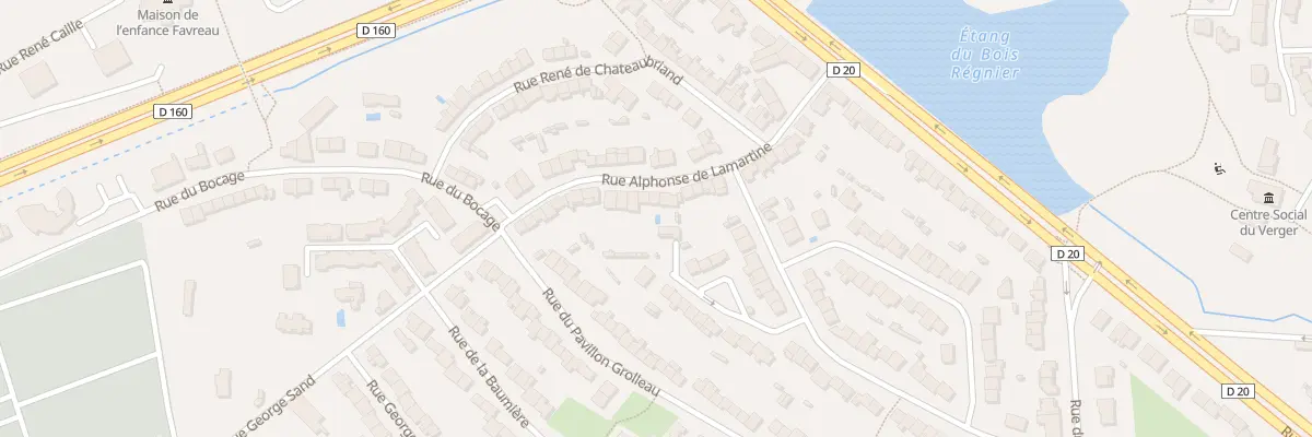 Plan du 25 Rue Alphonse de Lamartine à Cholet