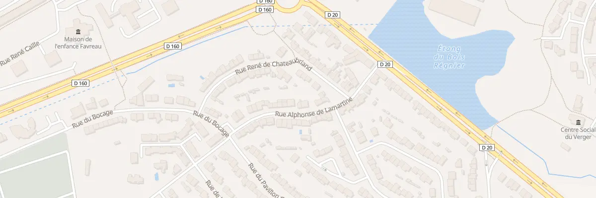 Plan du 20 Rue Alphonse de Lamartine à Cholet