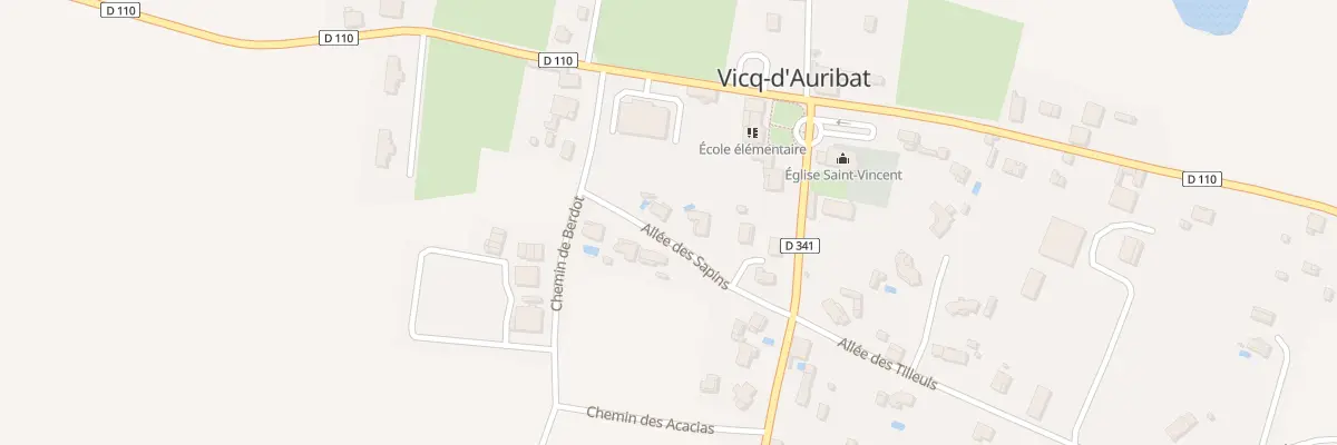 Plan du 100 All des Sapins à Vicq-d’Auribat