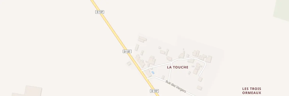 Plan du 48 Rte Depart 137 la Touche à La Vallée