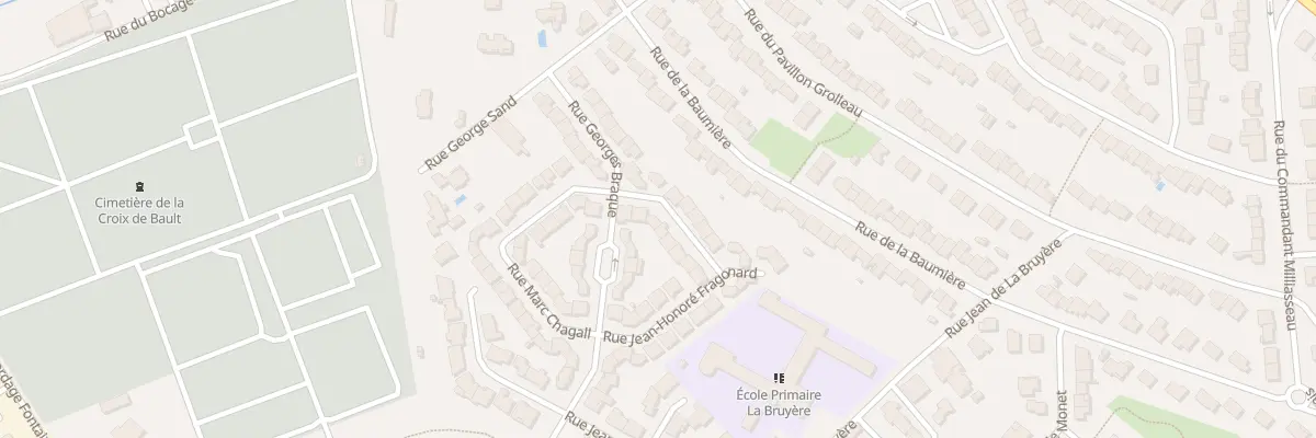 Plan du 6 Rue Jean Honore Fragonard à Cholet