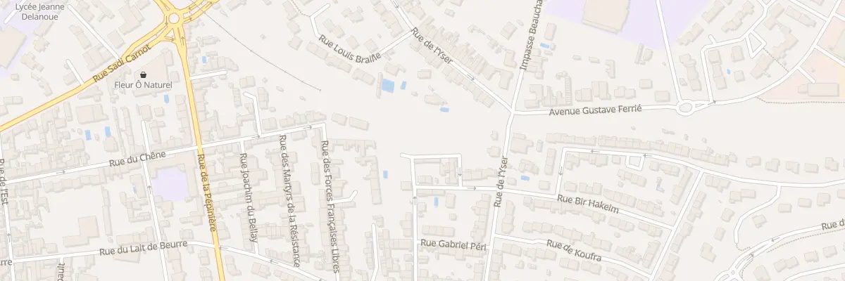 Plan du 11 Rue Octave Bernault à Cholet