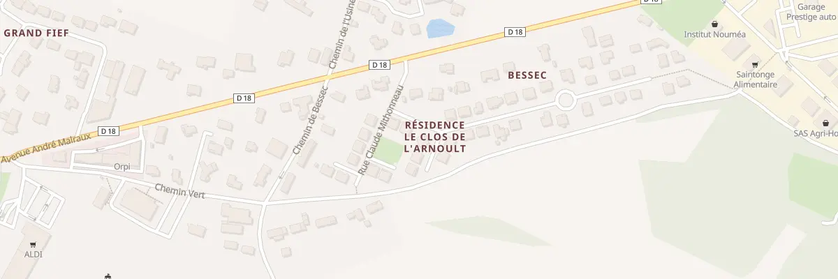 Plan du 1 Rue de la Grande Gitte à Pont-l’Abbé-d’Arnoult