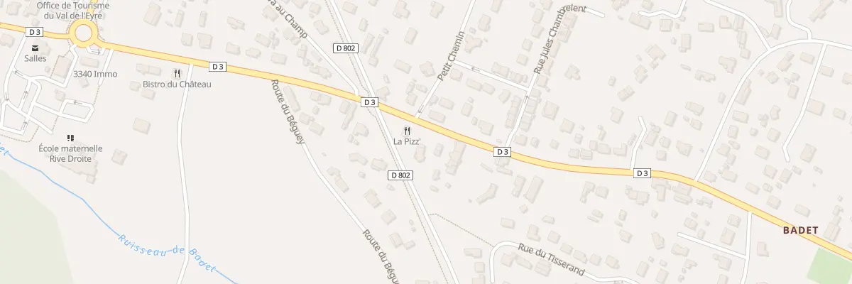 Plan du 3 Rte de Badet à Salles