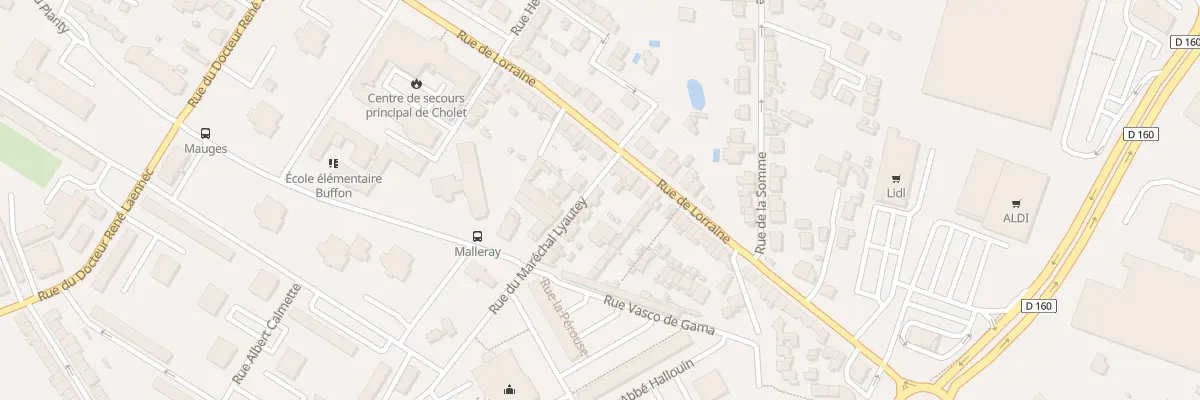 Plan du 74 Rue du Mal Lyautey à Cholet