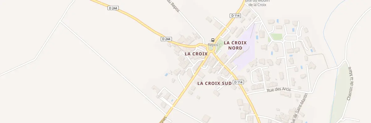 Plan du 14 Rue du Calvaire à Arces