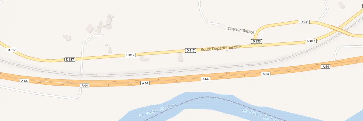 Plan du 2253 Rte D 817 à Baigts-de-Béarn