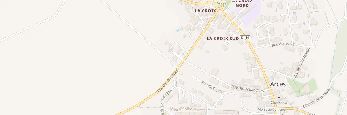 Plan du 12 Rue des Bironnes à Arces