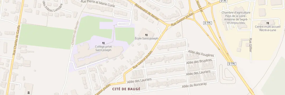 Plan du 71 Rue Gaston Joubin à Segré-en-Anjou Bleu
