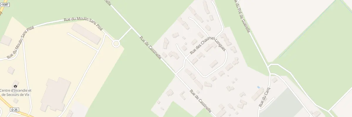 Plan du 1 Rue des chaumes longues à Vix