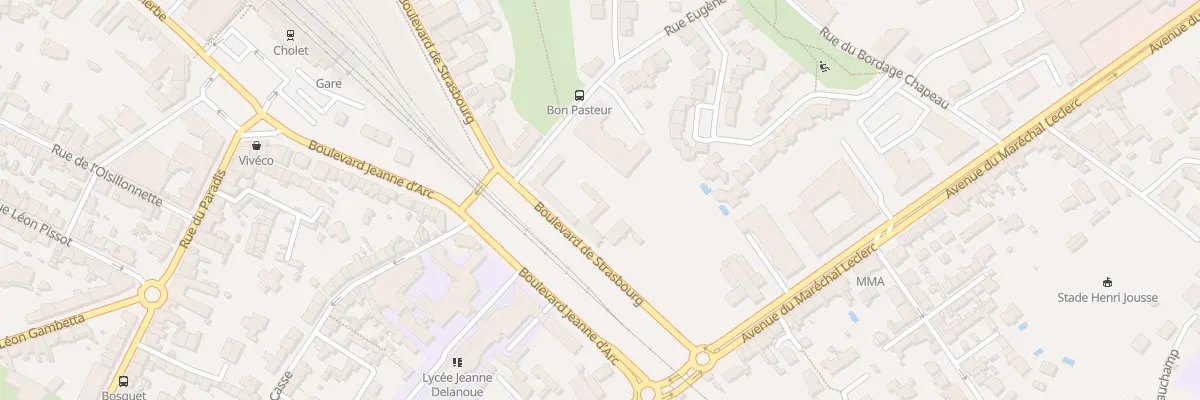 Plan du 2 Rue du Pdt Paul Doumer à Cholet