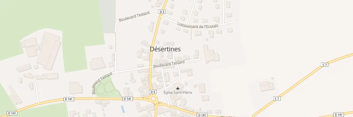 Plan du 9 Bd Boulevard Testard à Désertines