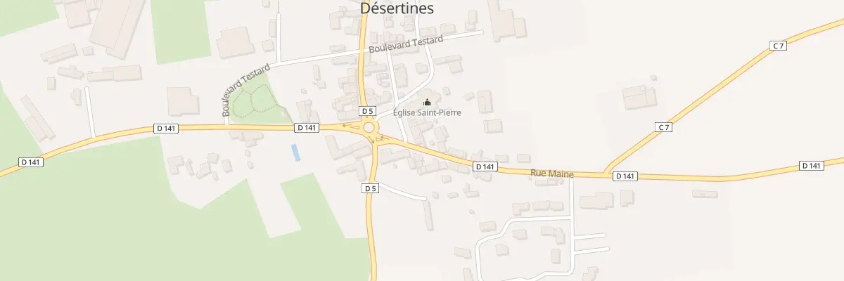 Plan du 1 Rue du Maine à Désertines