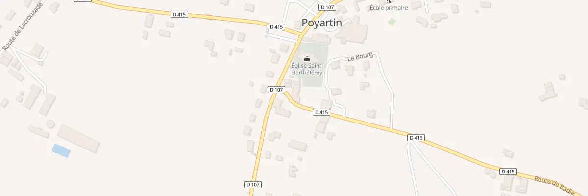 Plan du 25 Rte de Badie à Poyartin