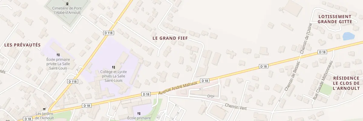 Plan du 91 Av André Malraux à Pont-l’Abbé-d’Arnoult