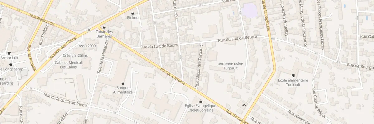 Plan du 10 Rue de l’Est à Cholet