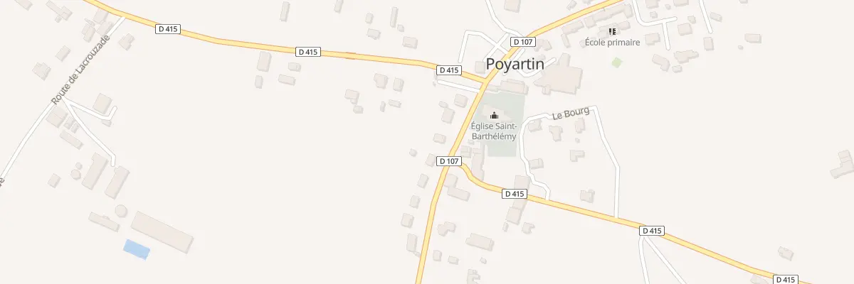 Plan du 76 Rte d’Ozourt à Poyartin