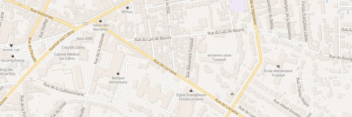 Plan du 8 Rue de l’Est à Cholet