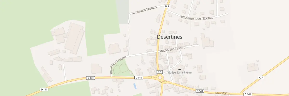 Plan du 3 Bd Boulevard Testard à Désertines