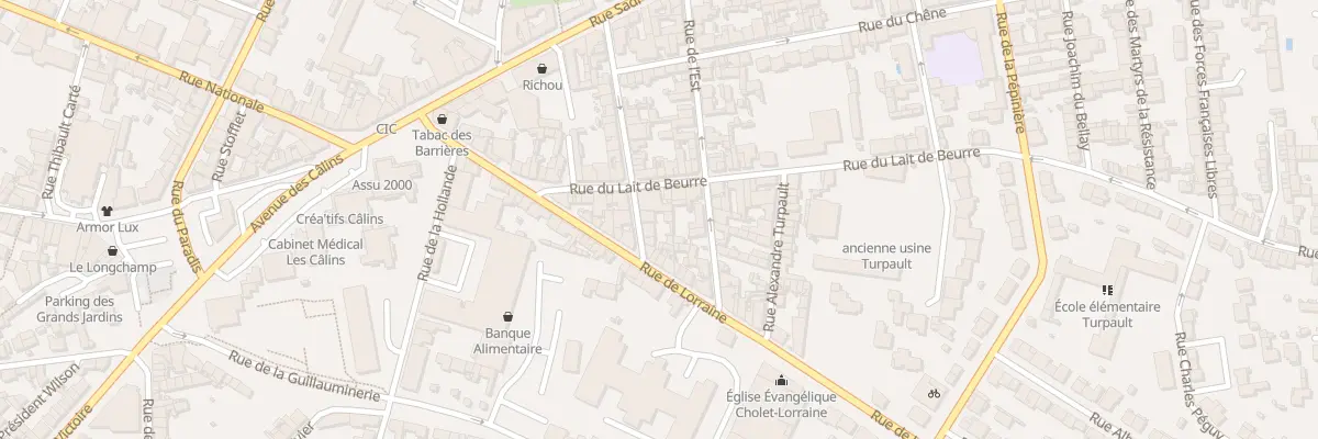 Plan du 10 Rue du Calvaire à Cholet