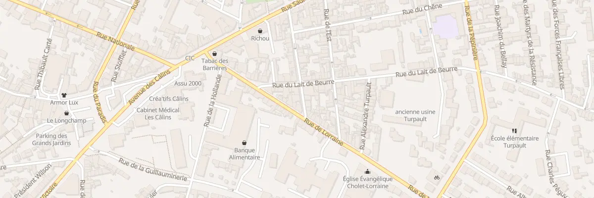 Plan du 5 Rue du Calvaire à Cholet