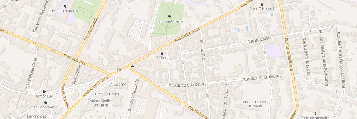 Plan du 25 Rue du Calvaire à Cholet