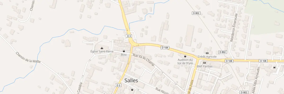 Plan du 5 Rue de la Croix Blanche à Salles