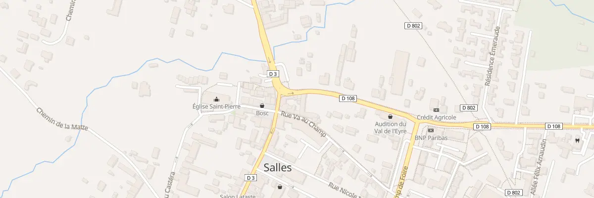 Plan du 3 Rue de la Croix Blanche à Salles
