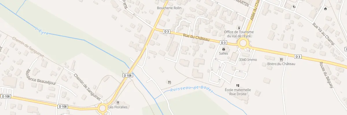 Plan du 3B Rue du Château à Salles