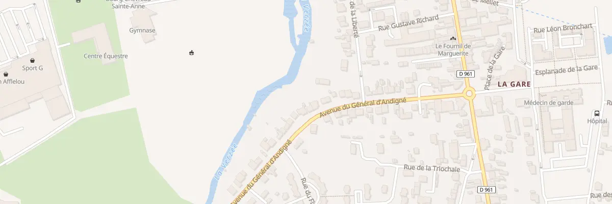 Plan du 38 Av du Gen d’Andigne Segre à Segré-en-Anjou Bleu