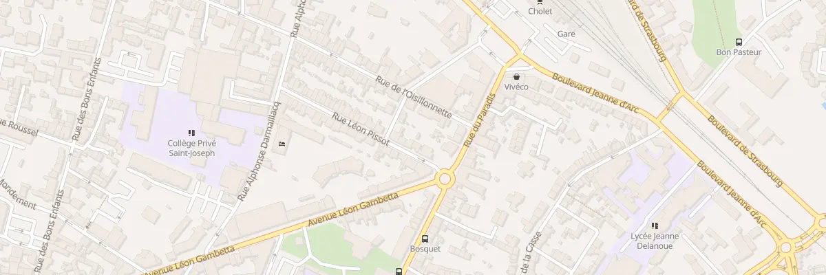 Plan du 8 Rue Léon Pissot à Cholet