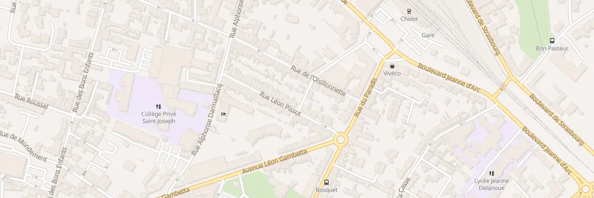 Plan du 14 Rue Léon Pissot à Cholet