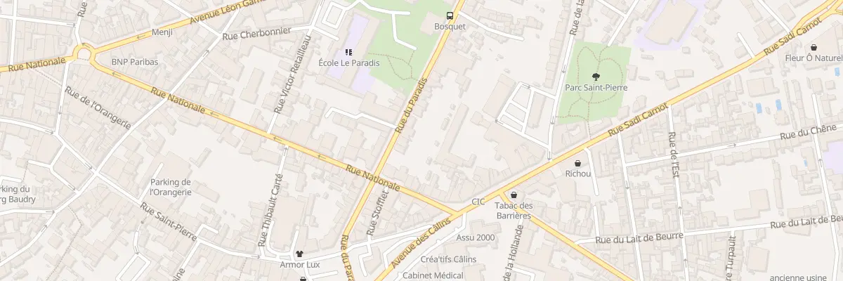 Plan du 28 Rue du Paradis à Cholet