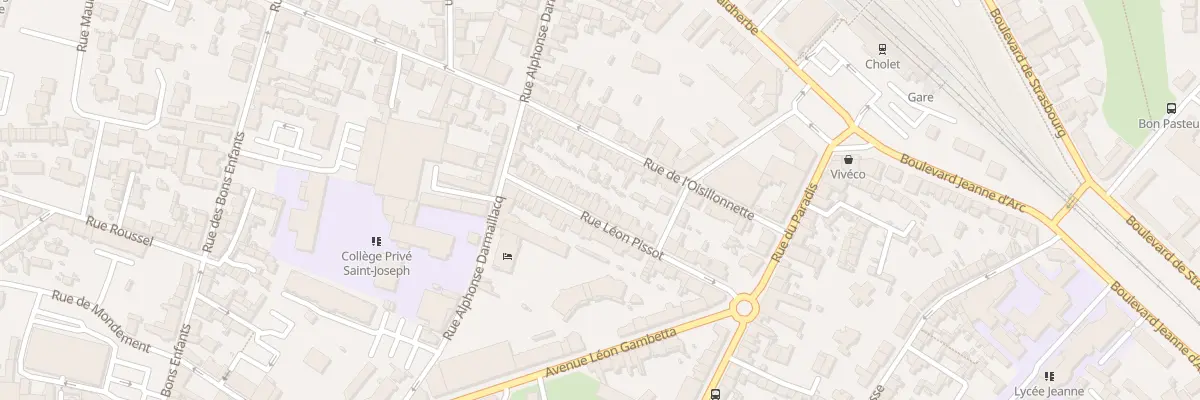 Plan du 26 Rue Léon Pissot à Cholet