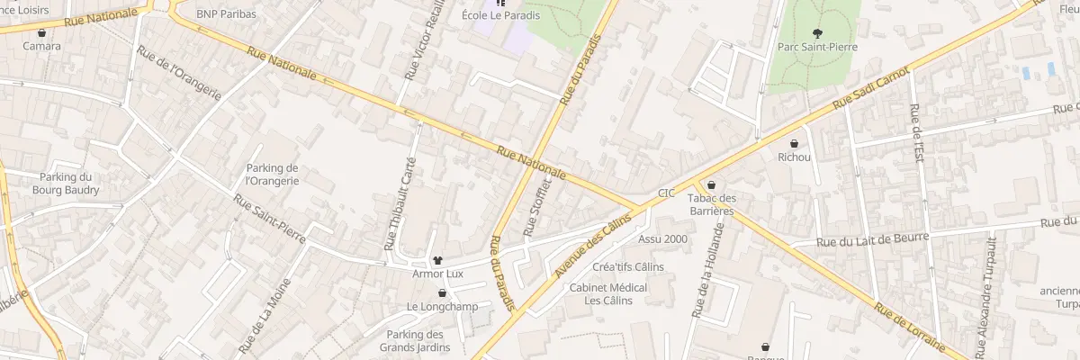 Plan du 16 Rue du Paradis à Cholet